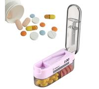Divisor portátil de tabletas | Accesorios de corte de medicamentos ajustables, picadora de tabletas, para viajes, negocios, fitness, pacientes, cuidadores, entusiastas de la salud, oficina,