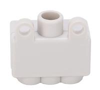 Divisor principal de alta potencia de 4 piezas 400 V 60 A, conector de terminal de tornillo blanco, conectores de cable T-Tap reutilizables universales para cableado de luz de techo(1in-2out)