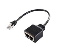 Divisor RJ45 Ethernet de 1 a 2 Adaptador, RJ45 Splitter Divisor Ethernet de 1 a 2 Adaptador para Cat 5/5e/6/7 para Oficina en Casa