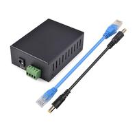 Divisor separador Ethernet caja metálica 12V 5A 10/100/1000Mbps eficiente RJ45 fuente de alimentación para conexión de red divisor POE de metal
