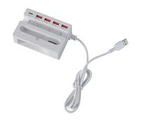 Divisor USB con 4 convertidores USB hembra y puerto tipo C con soporte para teléfono y amplificadores para uso en concentradores de carga portátiles