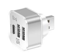 Divisor USB Expansor De Carga Rápida De 3 Puertos Extensor Múltiple para Teléfono Tabletas Adaptador para Portátil Divisor