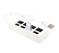 Divisor USB para portátil | Divisor USB 2.0 4 Puertos con indicador LED Individual e Interruptor, One Drag Four Extender para portátil, PC y más, Plug and Fulenyi