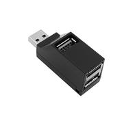 Divisor USB portátil de 3 puertos USB 2.0, adaptador para laptop, coche, tablet, aire y más