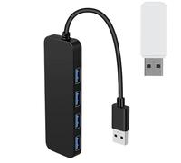 Divisor USB | Puerto USB múltiple para computadora portátil | Hub USB2.0 USB3.0 Tipo C3.0 de 4 Puertos, Base de expansión divisora USB, Datos expansores USB multifunción aplicables para PC