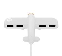 Divisor USB uno para cuatro concentradores de acoplamiento, expansor USB 2.0 concentrador de datos de 4 puertos, extensor multifunción (color: blanco)