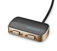 Divisor VGA con Alimentación Externa Vention DBABF/ VGA Macho/ 2x VGA Hembra/ 1m/ Negro