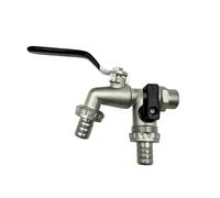 Divisore Per Rubinetto Da Giardino 2 Vie 3/4", Rubinetto Doppia Uscita Acqua | Sdoppiatore Per Irrigazione, Lavaggio Auto, Cura Piante, Giardino E Prato