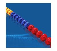 Divisores de carril de piscina con cuerda de seguridad y kit de flotador, longitud ajustable para piscinas Playas Parques acuáticos Durable PE Boys UV resistente a la alta visibilidad Ola de absorción