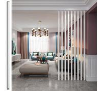 Divisores de habitación de madera blanca de suelo a techo, pantallas divisorias modernas para decoración del hogar y separación de espacios, elegante decoración de entrada (1 unidad)