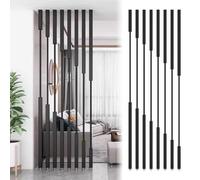 Divisores de habitación de suelo a techo 5/8/10 postes de división de pared para sala de estar, dormitorio, oficina, columna de rejilla decorativa (8 piezas de 270 cm)