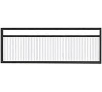 Divisores de mesa de hierro negro de 30 x 70 cm, paneles decorativos de privacidad para oficinas y restaurantes, elegantes pantallas de división para una mejor gestión del espacio