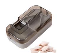 Divisores de píldoras para tabletas pequeñas o grandes, cortador de tabletas pequeñas con dispensador - herramienta de corte de protección de seguridad para trituradora de medicamentos precisos para