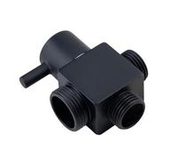 Divisores de válvulas de ducha con mecanismo de interruptor rápido, diseño de conexión Universal, válvula desviadora de ducha de baño for uso doméstico(Black)