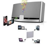 DIVISTAR gse Adaptador de Receptor de Audio de música A2DP Bluetooth para Bose Sounddock y Altavoz de 30 Pines para iPod/iPhone