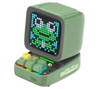 Divoom Ditoo Retro Pixel Art - Altavoz Bluetooth con Pantalla LED RGB programable - Gadget para Gaming con Teclado mecánico - También un Reloj Despertador Inteligente (Verde)