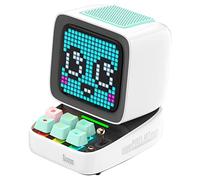 Divoom Ditoo Altavoz Bluetooth Portátil con Pantalla De Píxeles Retro, Control De App De Teléfono Inteligente/Teclado Mecánico con Retroiluminación RGB (Blanco)