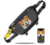 Divoom Pixoo Pixel Art Sling Bag con pantalla LED 16X16 controlada por App, mochila impermeable y ligera, hombro cruzado para hombres, mujeres, senderismo, ciclismo y viajes al aire libre