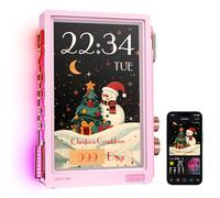 Divoom Times Frame - Marco de Fotos Digital Transparente de 10,1 Pulgadas con WiFi y 64 GB, Pantalla IPS Flotante y botón Giratorio RGB, 400 diales, widgets y Comunidad de Arte de píxeles (Rosa)