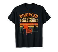 Divorciado Y Amando La Paz Y Tranquilo Divertido Vintage Camiseta