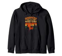 Divorciado Y Amando La Paz Y Tranquilo Divertido Vintage Sudadera con Capucha