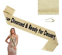 Divorciados y listos para el postre, suministros de fiesta divorciada, decoraciones para finalmente divorciados, recién casados, mujeres solteras, divorcio divertido, regalo de ruptura, banda