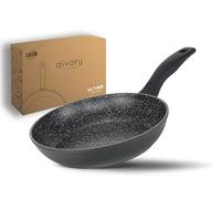 DIVORY Sartén 20cm Inducción - Sartén pequeña universal con revestimiento antiadherente para todo tipo de cocinas - Asas seguras, apta (Ultime, 20 cm)