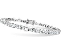 Divour Lab - Pulsera de tenis de diamantes para mujer, diamantes redondos certificados, colección Ultra-Premium, 2.50 quilates en oro blanco de 9 quilates, color D, claridad VS, regalo para mujer