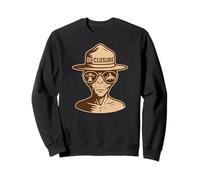 Divulgación Alien Park Ranger UFO UAP Retro Sci-Fi Gráfico Sudadera