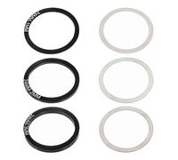 divuukyi 6 arandelas ligeras de aleación de aluminio, soportes inferiores, espaciadores, accesorios de bicicleta de durabilidad