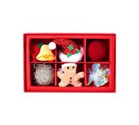 divuukyi Accesorios de collar de pompones de juguete de Navidad con bolas de colores y suministros para gatitos arrugados