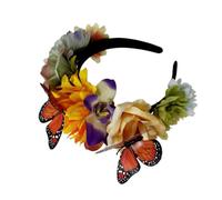 divuukyi Diadema de flores para el Día de la Muerte de México para mujer, accesorio para fiesta temática