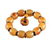 divuukyi Pulsera elástica con cuentas de oración budista natural para meditación y paz, joyería religiosa hecha a mano, As shown in the picture, vidrio/esmaltado