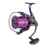 Diwa Spinning Fishing Reels 70 LBS MAX Drag Power Cojinete de Acero Inoxidable Cuerpo de Metal 8000 10000 12000 Carrete Agua Dulce Agua Salada Big-Game Surf Carrete Giratorio Ultra Suave (8000)