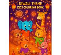 Diwali Theme - Animal Coloring Book for Kids Ages 4-8