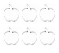 diwedaso Moldes de acero de 6 piezas con forma náufrago para galletas, fondant y glaseado. Resistentes, duraderos y fáciles usar. Ideales para Navidad, Manzana