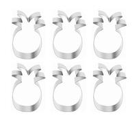 diwedaso Moldes de acero de 6 piezas con forma náufrago para galletas, fondant y glaseado. Resistentes, duraderos y fáciles usar. Ideales para Navidad, Piña