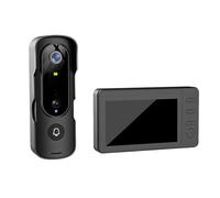 diwedaso para Sistema de videoportero inalámbrico con IA, detección Inteligente de Personas, a Todo Color y definición, visión Nocturna, sin Wi-Fi, Versión estándar