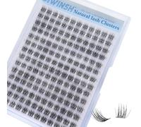 DIWINSH Pestañas Wispy, 168 unidades, racimo de pestañas cortas, 10 mm, extensiones de pestañas onduladas naturales, pestañas de racimo ondulado, pestañas para pestañas transparentes invisibles