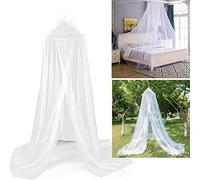 DIWUJI Canopy de Mosquitera Universal, Mosquito Net Blanca de Color Blanco con Diseño de Cúpula, Fácil Cama Colgante Canopy Netting, Protección de Red de Insectos para Camas Individuales y Dobles