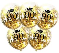 DIWULI Globos de Cumpleaños 90 Años - Set Decoración