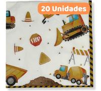 DIWULI Servilletas 20 Uds Cumpleaños - Construcción