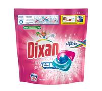 Dixan Adiós al Separar Total 4+1 Detergente en Cápsulas para Lavadora (34 Lavados), Jabón para la Ropa de Color, Limpieza, Luminosidad y Frescor en un Detergente