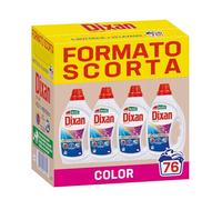 Dixan Detergente líquido Color Pack (4 x 19 lavados), detergente líquido para lavadora para colores vivos, limpieza profunda de la ropa y frescura higiénica para el