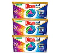 Dixan Discs Color Detergente para Lavadora Acción 4 en 1 Limpio Profundo Para Ropa De Color Elimina Manchas Obstinadas - 3 Paquetes de 23 Cápsulas