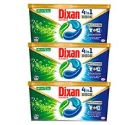 Dixan Discs - Detergente clásico para lavadora, acción 4 en 1, limpieza profunda y perfumada y fresca, elimina manchas obstinadas, 3 paquetes de 23 cápsulas