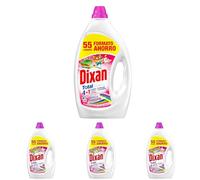 Dixan Gel Adiós al Separar Total 4+1, Detergente Líquido para Lavadora 55 Lavados, jabón líquido para la ropa de color, limpieza, luminosidad, frescor y sostenibilidad (Paquete de 4)