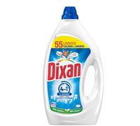 Dixan Gel Total 4+1, Detergente Líquido para Lavadora 55 Lavados, jabón líquido para lavar la ropa blanca y clara, limpieza, luminosidad, frescor y sostenibilidad