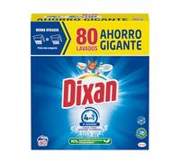 Dixan Polvo Total 3+1, Detergente en Polvo para Lavadora (80 lavados) jabón en polvo para lavar la ropa blanca y de color, Limpieza, luminosidad y frescor