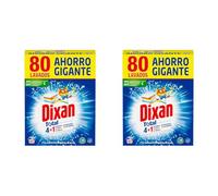 Dixan Polvo Total 3+1, Detergente en Polvo para Lavadora (80 lavados) jabón en polvo para lavar la ropa blanca y de color, Limpieza, luminosidad y frescor, versión antigua (Paquete de 2)
